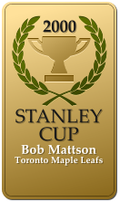 2000  STANLEY CUP  Bob Mattson Toronto Maple Leafs